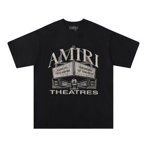 Amiri black printed short-sleeved T-shirt